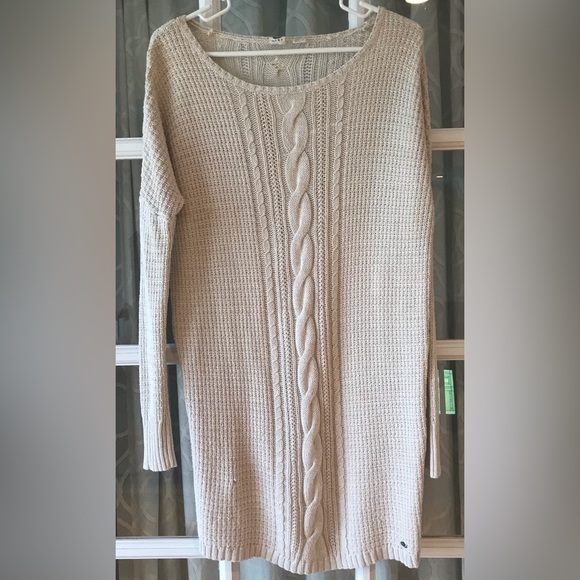 Roxy size S sweater dress in off-white super light tan - beautiful condition - Picture 5 of 11